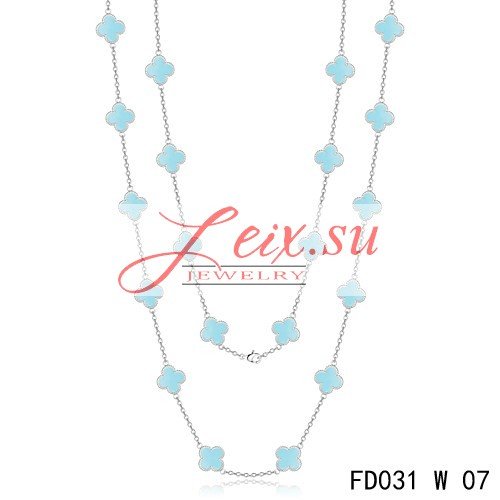  Van Cleef & Arpels Vintage Alhambra 20 Motifs Long Necklace Replica 