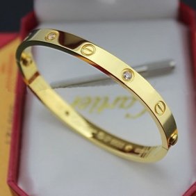 fine Best Cartier Love Bracelet yellow gold 4 diamonds screwdriver